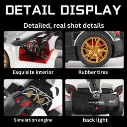 kinegic 1:32 Alloy Collectible Pagani Huayra Dinastia Toy Vehicle Pull Back Die-Cast Car image 3