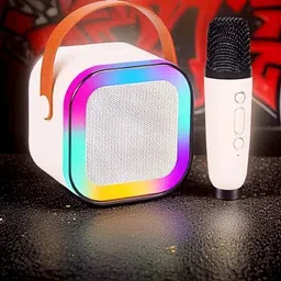 HRKA Karaoke Mic RGB Light, HD Sound K12 (PORTABLE BLUETOOTH SPEAKER) SP-240 9 W Bluetooth Speaker-picture-39