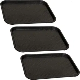 smilerry Plastic Serving Tray Platter Rectangular Trays for Drink Breakfast Tea 11x14in Tray-picture-17