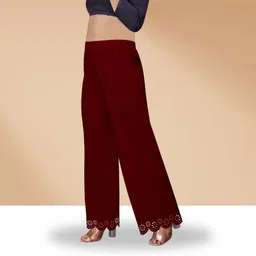 ecoundies Pack of 2 Women Straight Fit Multicolor Lycra Blend Trousers image 2