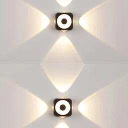 hybrix LED (4+1) Way Indoor/Outdoor Wall Light, IP65 Waterproof (5 Watt) COB LED, Warm White Light Color (PACK OF 2) Post Light Outdoor Lamp image 1