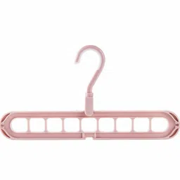 webdealz Plastic 360º Swivel Hook,9-Holes Magic Wardrobe Space Saver Folding Hangerx4.487 Hook Rail 9 image 2