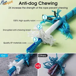 decorvaiz blue reflective leash Dog Harness & Leash image 3