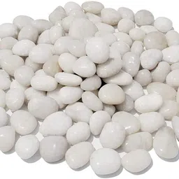 nitishree Polished Round Glossy White Pebble Stones for Home Decoration (Small Size Stones) - 1 kg Gravel Planted Substrate-picture-18