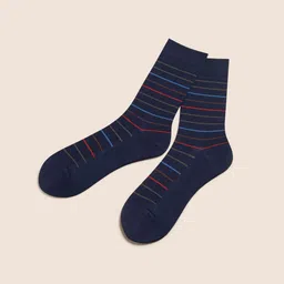 knitsunapparel Men Striped Calf Length Socks Men Striped Calf Length-picture-16
