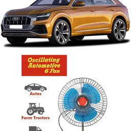 genipap Oscillating Fan 6 Inch 12V Automotive For Car/Truck/Auto rickshaw-PKN0657 Car Interior Fan-picture-10