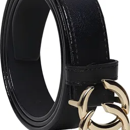darkleatheris Women Casual, Evening, Formal, Party Black Artificial Leather Belt image 2