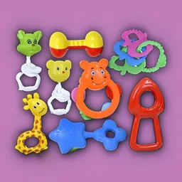 littlewish Baby Rattles - Cute Rattle, Teether, Shaker, Grab & Spin Rattle Rattle 8 pcs Rattle-picture-14