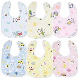 miss & chief New Born Baby Waterproof | Double Layer | Bibs | Pack Of 6 (0-6 Months)-picture-14