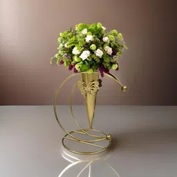 glaxy crafts Cone design table vase moon Iron Vase image 2