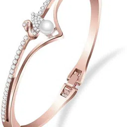 shining diva Crystal Cubic Zirconia Gold-plated Bracelet image 1