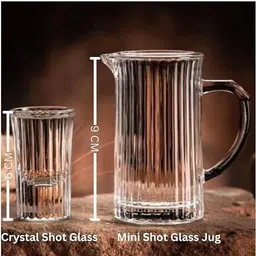 homoryx Mini Vodka Glasses and Small Jug Combo Set (5 pcs) Jug Glass Set image 3
