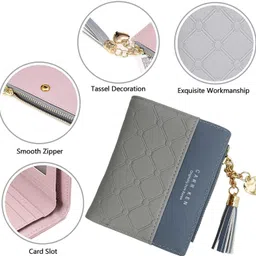 syga Women Grey Artificial Leather Wallet - Mini image 3