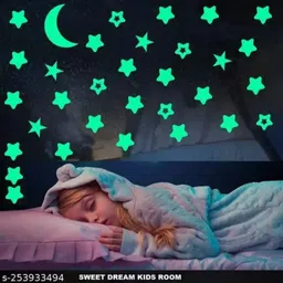 naaj cration 10 cm WALL & ROOF Glowing Sticker for Bedroom || Guestroom || Childrenroom Glow in the Dark Sticker-picture-24