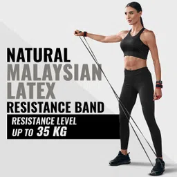 slovic 0.5 kg Resistance Band & Hand Grip Workout Combo | Natural Latex Band with Door Anchor Home Gym Combo image 4