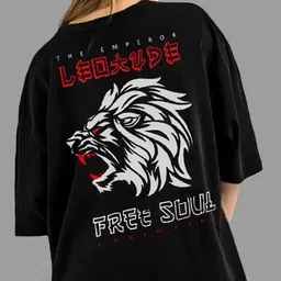 Women Printed Round Neck Cotton Blend Black T-Shirt-image-75