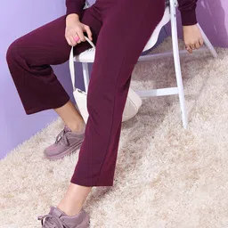 tokyo talkies Women Solid Purple Track Pants-picture-18