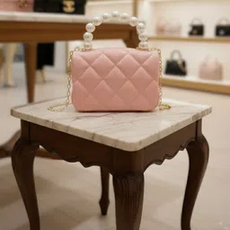 onsb Pink Women Sling Bag Pink Lock bag image 2