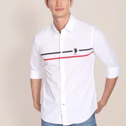 u.s. polo assn. Men Regular Fit Striped Button Down Collar Casual Shirt-picture-42