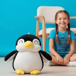 happie hugs Model_name: Premium Fur Soft Toy Penguin Plush - 20x25cm, Soft Korean Import - 20 cm image 4