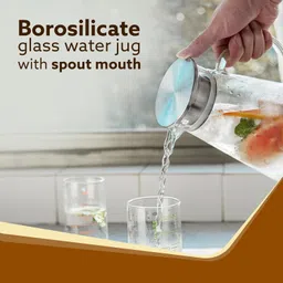 mahadev 1.8 L Glass Water Jug image 3