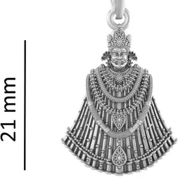 akshat sapphire Sterling Silver (92.5% Purity) Baba Khatu Shyam(Big Size)Pendant for Men & Women Sterling Silver Pendant image 3