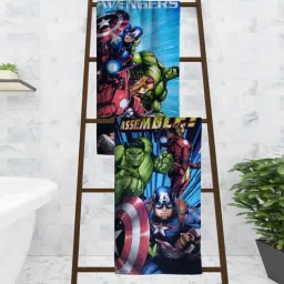 Marvel Avengers Assemble Multicolor 350 GSM Cotton Kids Towels (Set Of 2)-image-77