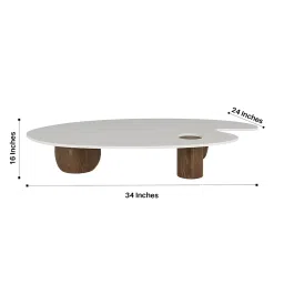 the flamingo life Aalto Glass Coffee Table In White Colour image 2