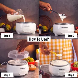 instacuppa Automatic Probiotic-Rich Yogurt Maker with Auto Temperature Regulation | 1 Litre Yogurt Maker image 5