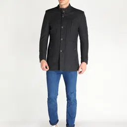 lure urban Polyester Solid Coat For Men image 4