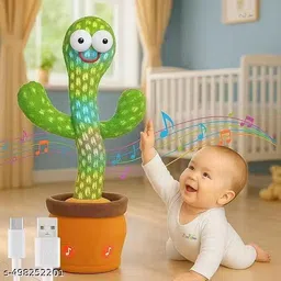 playshala Rechargeable Cactus Toys for Kids Can Sing Wriggle & Singing Recording Repeat-picture-35