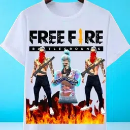 madhav Men Printed Round Neck Polyester White T-Shirt image 1