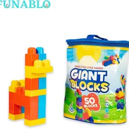 funablo Big Building Bag with Big Building Blocks, Building Toys for Toddlers image 1