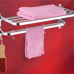 savra DOUBAL DACKER 24 INCH 1 PCS SILVER Towel Holder-picture-38