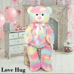 lovehug 3 Feet Giant Stuffed Rainbow Teddy Bear Premium Quality Soft Toy Valentine Gift - 91 cm-picture-16