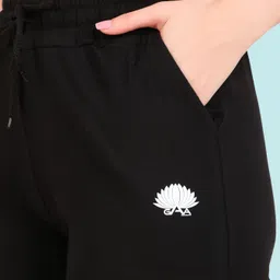 gaa Pack of 2 Women Solid Black, Dark Green Track Pants image 4