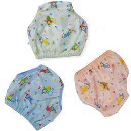 risheeraj Kids Joker Print Plastic PVC Diaper Reusable & Waterproof Panty Padded Baby Nappy Panty Training Pants with Inner Absorbable Cloth & Outer Plastic (3-6 Months, Medium)-picture-21