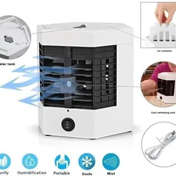 lipzie Portable Air Conditioner Fan, USB Personal Cooler with 1 Year Warranty 1200 mm Table Fan image 2