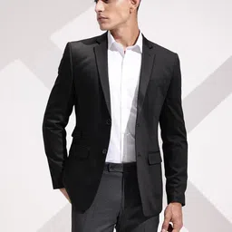 invictus Men Solid Single Breasted Formal Blazer image 3