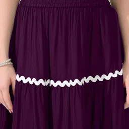 amar fashion Women Solid Regular Purple Skirt image 4
