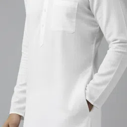 univibe Men Solid Pure Cotton Straight Kurta image 5