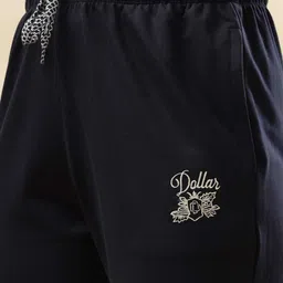 dollar missy Women Solid Dark Blue Track Pants image 4