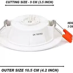 nightstar Hexa 9-Watts Round Led Panel Conceal Down Pack of 5 Ceiling Light Ceiling Lamp image 3