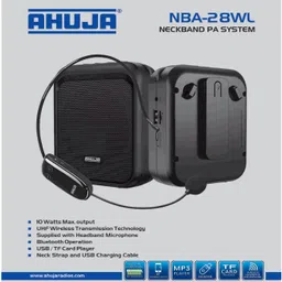 ahuja NBA-28WL UHF wireless mic with Bluetooth & USB for Teaching/ Public address Microphone image 5