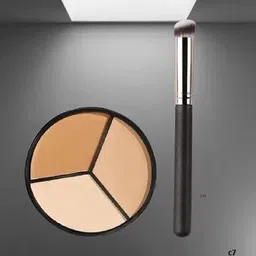 zailie Concealer Contour Palette Brush,3 In 1 Color Correcting Highlight ConcealerC7 Concealer-picture-21