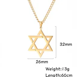 myki Anti-Tarnish Star of David Pendant Necklace – Gold Gold-plated Stainless Steel Pendant image 5