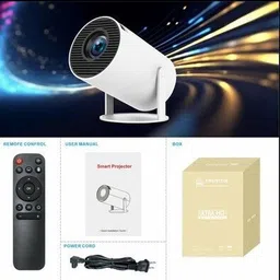 WENGONVILA TV 4K Projector for Mobile Screen Mirroring and 720P HDMI Input (200 lm / 2 Speaker / Remote Controller) Portable Projector image 3