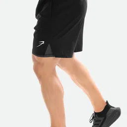 fuaark Solid Men Black Sports Shorts image 3
