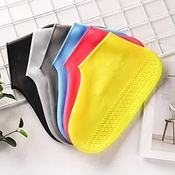 knt NON-SLIP SILICONE RAIN REUSABLE ANTI SKID WATERPROOF FORDABLE BOOT SHOE COVER image 2