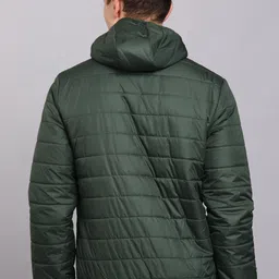 wrogn Men Solid Quilted Jacket image 4